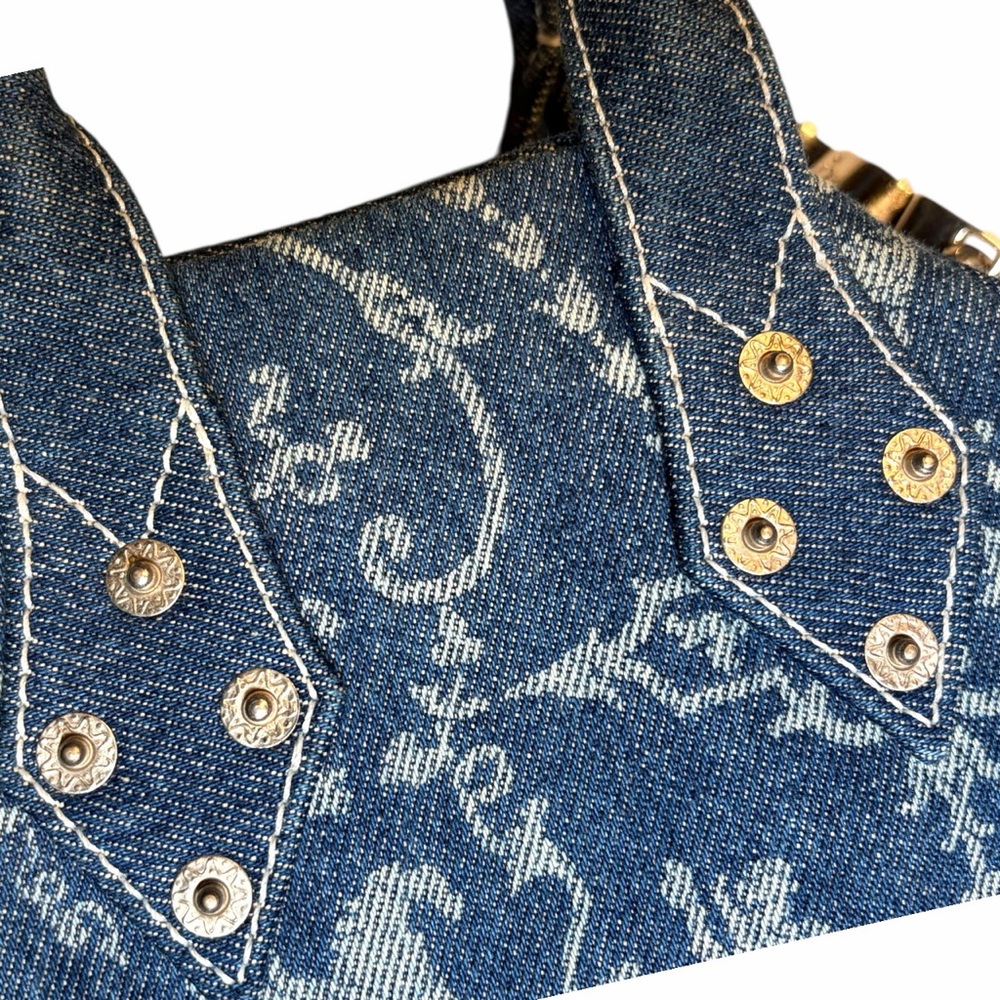 RARE Vivienne Westwood S/S 1992 reprinted Boulle Print Jean Bowler Bag - Picture 8 of 13
